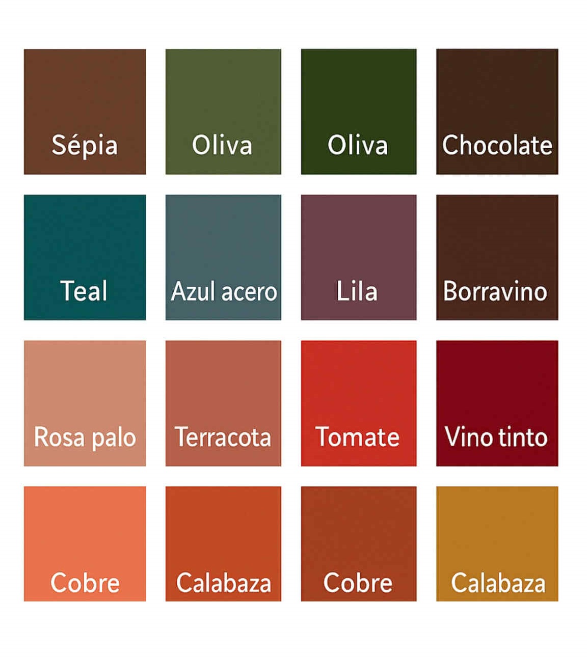 Paleta de colores para mujeres